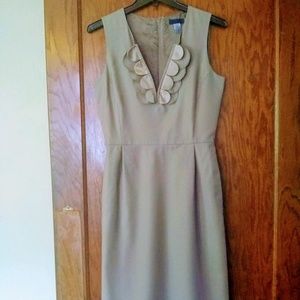 J. Crew Taupe Sleevelss Sheath Dress *Needs repairs*